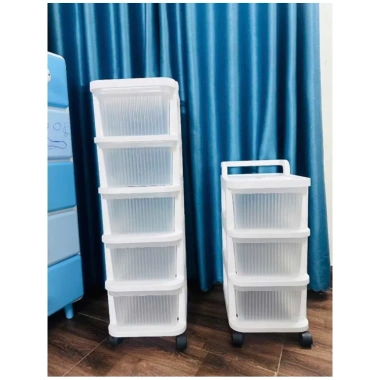 Kệ tủ nhựa Linoi ngăn kéo 3-5 tầng - Gọn gàng, di chuyển dễ, lưu trữ, 194.000 đồng