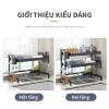 Kệ úp bát đĩa 2 tầng bồn rửa, thép cacbon chống rỉ, nắp đậy, thoát nước - 175k 4