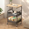 Kệ Xe Đẩy 3 Tầng Bánh Xe Đa Năng Mặt Gỗ Cao Cấp – Giá Ưu Đãi 135k 2