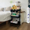 Kệ Xe Đẩy 3 Tầng LivingOn – Bánh Xe, Khung Kim Loại, Tay Nắm, Kệ Bỉm Sữa Spa 2