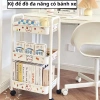 Kệ xe đẩy đa năng 3-4 tầng có bánh xe, sticker cute, dùng làm kệ ăn vặt, spa, bỉm sữa - Giá chỉ 89.000₫ 3