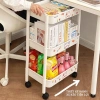 Kệ xe đẩy đa năng 3-4 tầng có bánh xe, sticker cute, dùng làm kệ ăn vặt, spa, bỉm sữa - Giá chỉ 89.000₫ 4