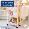 Kệ xe đẩy đa năng 3-4 tầng có bánh xe, sticker cute, dùng làm kệ ăn vặt, spa, bỉm sữa - Giá chỉ 89.000₫ 9