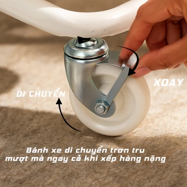 Kệ Xe Đẩy Spa 3 Tầng Đa Năng - Đựng Bỉm Sữa Bé, Bánh Xe, Thép Carbon Chắc Chắn 4 Kệ Xe Đẩy Spa 3 Tầng Đa Năng - Đựng Bỉm Sữa Bé, Bánh Xe, Thép Carbon Chắc Chắn 4