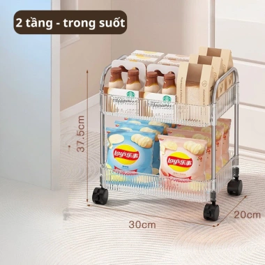Kệ Xe Đẩy Spa 4 Tầng Trong Suốt, Bánh Xe Đa Năng cho Tiệm Tóc, Phun Xăm, Nhà Tắm Giá 122.000₫ 10