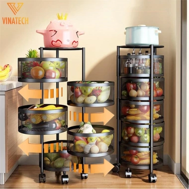 Kệ Xoay Đa Năng 3-5 Tầng MKS031 - Tiết Kiệm Không Gian Bếp, Phòng Khách, Phòng Ngủ - 544.800₫ 3