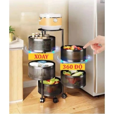 Kệ Xoay Đa Năng 3-5 Tầng MKS031 - Tiết Kiệm Không Gian Bếp, Phòng Khách, Phòng Ngủ - 544.800₫ 6