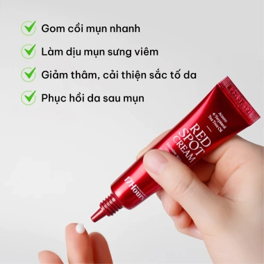 Kem 17Hours Red Spot Cream 15g - Aczero, 4‑Terpinoel, Tea Tree Oil, làm dịu da, da mịn, 368.500₫ 2 Kem 17Hours Red Spot Cream 15g - Aczero, 4‑Terpinoel, Tea Tree Oil, làm dịu da, da mịn, 368.500₫ 2