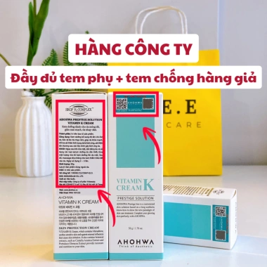 Kem AHOHWA Vitamin K Cream Da Nhạy Cảm: Làm Dịu, Mờ Sẹo, Giảm Giãn Mao Mạch