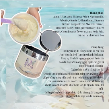 Kem Arbutin Body Cream Dưỡng Trắng Nhanh, Cấp ẩm, Dùng cho mọi da - Giá 172.000đ