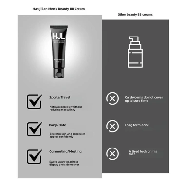 Kem BB trắng lâu trôi 50g cho nam – Chống mồ hôi, dưỡng ẩm tự nhiên, 123.555₫