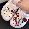 Kèm bộ charm Hello Kitty đỏ 8 món - Giày sục nhựa Eva đúc nguyên khối, sticker dễ thương, giảm giá 23% 2