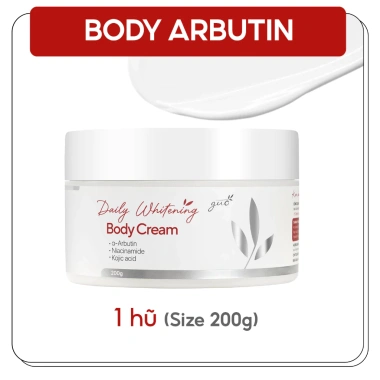 Kem Body Alpha Arbutin Khử Sắc Tố Vàng, Dưỡng Trắng Da Niacinamide & Kojic Acid - Công Thức Khoa Học