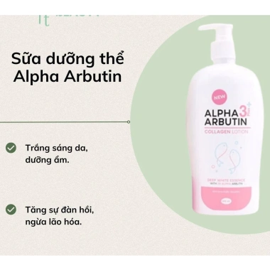 Kem body Alpha Arbutin trắng da 2-4 tone, dưỡng ẩm, collagen, chống lão hoá 259.000₫