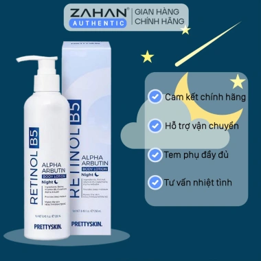 Kem body dưỡng trắng ban đêm Retinol B5 Prettyskin - Giảm nám, chỉ 375.000₫