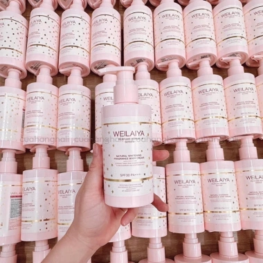 Kem Body Nâng Tone Hoa Hồng Weilaiya SPF30 PA+++ 200ml - Giá 480.000, Dưỡng ẩm và Trắng Da 2 Kem Body Nâng Tone Hoa Hồng Weilaiya SPF30 PA+++ 200ml - Giá 480.000, Dưỡng ẩm và Trắng Da 2