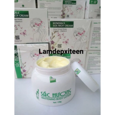 Kem Body Sắc Hương Trắng Da Chống Nắng 130g Dưỡng ẩm Tăng Độ Sáng Da Giá 65.000₫ 2 Kem Body Sắc Hương Trắng Da Chống Nắng 130g Dưỡng ẩm Tăng Độ Sáng Da Giá 65.000₫ 2