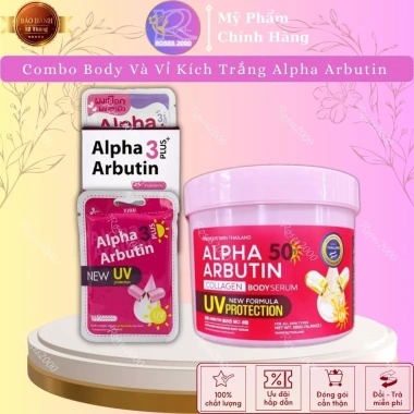 Kem Body Sirum Alpha Arbutin Trắng Da UV Protection 500g Giá chỉ 59.000 VND