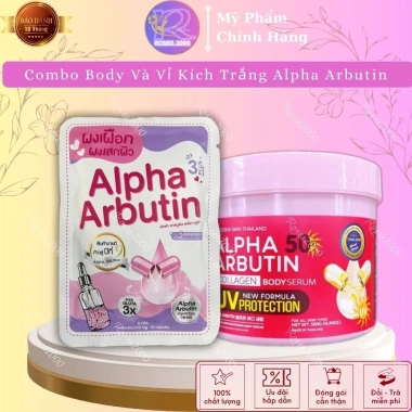 Kem Body Sirum Alpha Arbutin Trắng Da UV Protection 500g Giá chỉ 59.000 VND