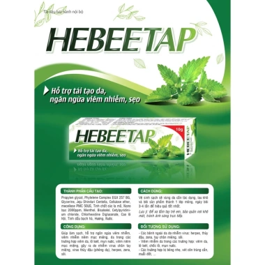 Kem Bôi Da Hebeetap Tuýp 10g - Tái Tạo Da, Ngừa Viêm Nhiễm, Ngừa Sẹo, Giá 44.000₫