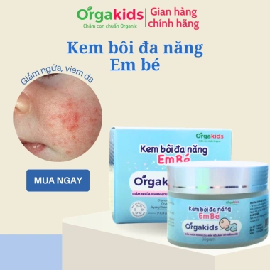 Kem bôi đa năng Orgakids cho bé giảm ngứa, dịu mẩn đỏ, lành vết trầy, mềm da 30g