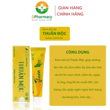 Kem bôi da Thuần Mộc 16g – Dưỡng ẩm, làm mềm, dịu mát mụn nhọt, viêm da, ngứa – Giá ưu đãi 135.000₫ 3 Kem bôi da Thuần Mộc 16g – Dưỡng ẩm, làm mềm, dịu mát mụn nhọt, viêm da, ngứa – Giá ưu đãi 135.000₫ 3