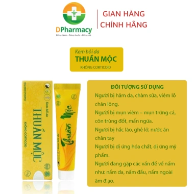 Kem bôi da Thuần Mộc 16g – Dưỡng ẩm, làm mềm, dịu mát mụn nhọt, viêm da, ngứa – Giá ưu đãi 135.000₫ 4 Kem bôi da Thuần Mộc 16g – Dưỡng ẩm, làm mềm, dịu mát mụn nhọt, viêm da, ngứa – Giá ưu đãi 135.000₫ 4