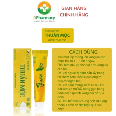 Kem bôi da Thuần Mộc 16g – Dưỡng ẩm, làm mềm, dịu mát mụn nhọt, viêm da, ngứa – Giá ưu đãi 135.000₫ 5 Kem bôi da Thuần Mộc 16g – Dưỡng ẩm, làm mềm, dịu mát mụn nhọt, viêm da, ngứa – Giá ưu đãi 135.000₫ 5