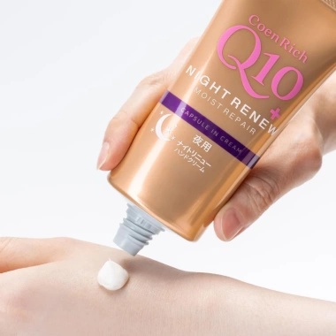Kem cấp ẩm da tay ban đêm Kosé CoenRich Q10+ Capsule In Cream 80g - Dưỡng sâu, tái tạo