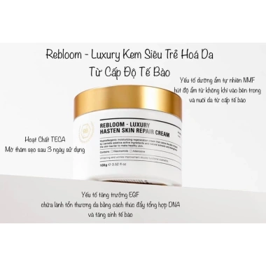 Kem Cấp Ẩm Phục Hồi Da Tế Bào Gốc Rebloom Luxury 100g - Chống Lão Hóa, Giá 640k