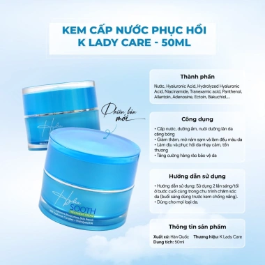 Kem cấp nước K Lady Care 50ml - Dưỡng ẩm sâu, phục hồi da, da căng bóng rạng rỡ 350.000 VND 5