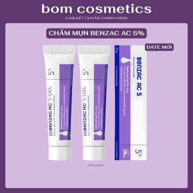 Kem chấm mụn Benzac 5% 2.5% Benzoyl Peroxide với giảm sưng đỏ, trị mụn nhanh, giá 209.000₫ 3 Kem chấm mụn Benzac 5% 2.5% Benzoyl Peroxide với giảm sưng đỏ, trị mụn nhanh, giá 209.000₫ 3