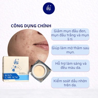 Kem Chăm Sóc Da Mụn IKI BEAUTI 18g - Giảm Mụn, Mờ Thâm, Trắng Sáng Da, Se Khít Lỗ Chân Lông, Giá Ưu Đãi 141.600 VND 3 Kem Chăm Sóc Da Mụn IKI BEAUTI 18g - Giảm Mụn, Mờ Thâm, Trắng Sáng Da, Se Khít Lỗ Chân Lông, Giá Ưu Đãi 141.600 VND 3