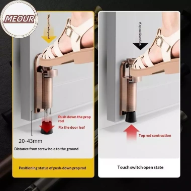 Kẽm Chân Meour Hợp Kim Điều Chỉnh Độ Cao Su Đế Ổn Định, Nút Chặn, Dùng cho Cửa & Lò Xo Kính Thiên Văn 2