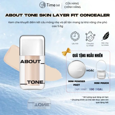 Kem Che Khuyết Điểm ABOUT TONE Cover Fit Mịn Da Tự Nhiên, Lâu Trôi 145k Kem Che Khuyết Điểm ABOUT TONE Cover Fit Mịn Da Tự Nhiên, Lâu Trôi 145k