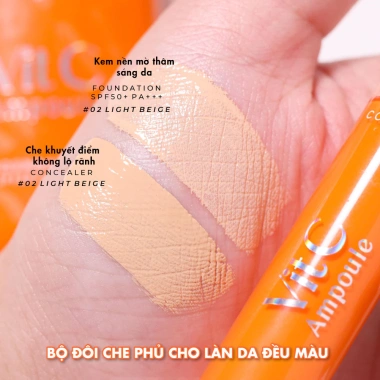 Kem Che Khuyết Điểm Cathy Doll 4.1g Sáng Da, Mờ Thâm, Không Tạo Rãnh Nhăn, Vit C Ampoule - Giá 89.000₫