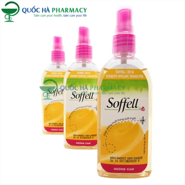 Kem chống muỗi Soffell hương hoa cam, da mềm mại, bôi 60ml & xịt 80ml - Quốc Hà 7