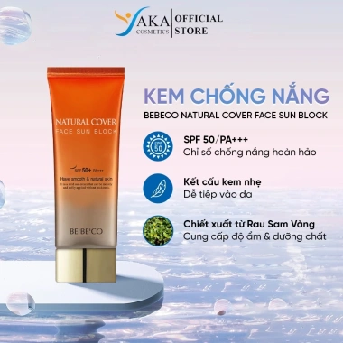 Kem chống nắng 2in1 Nâng Tone + Kem Nền BEBECO Natural Cover 70ml - Giá 415.650₫