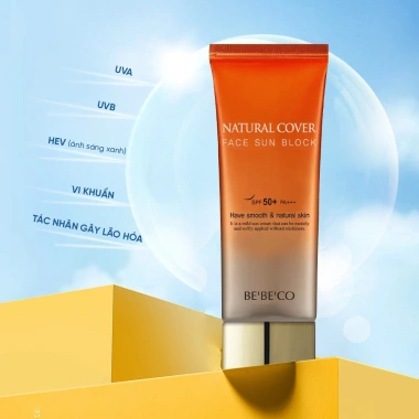 Kem chống nắng 2in1 Nâng Tone + Kem Nền BEBECO Natural Cover 70ml - Giá 415.650₫