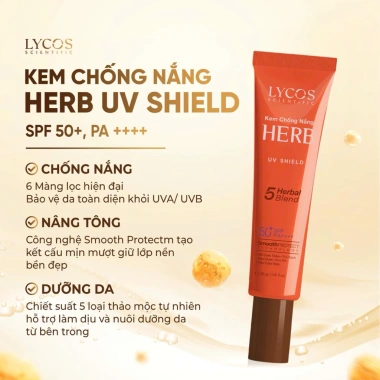 Kem chống nắng 5 thảo mộc Lycos - Bảo vệ da SPF 50, giảm giá 355k