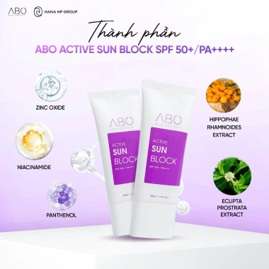 Kem chống nắng ABO Sun Block 50ml - Ngăn lão hóa, bảo vệ da, chỉ 408.000đ