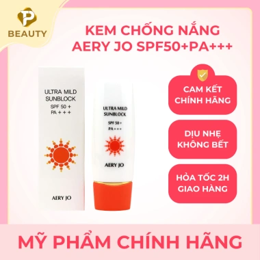 Kem Chống Nắng Aery Jo SPF50+ PA+++ 50ml - Bảo vệ da nhẹ nhàng, chỉ 295.000