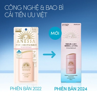 Kem chống nắng Anessa hồng 60ml cho da nhạy cảm - Giá 475.000 VND, giảm từ 598.500 VND 2 Kem chống nắng Anessa hồng 60ml cho da nhạy cảm - Giá 475.000 VND, giảm từ 598.500 VND 2