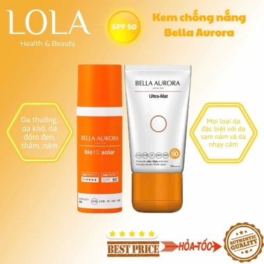 Kem chống nắng Bella Aurora SPF50+ - Làm mờ đốm nâu, kiểm soát dầu, bảo vệ da