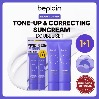 Kem chống nắng beplain 50ml Nâng tông màu lên + Chỉnh sửa 1+1 Bộ đôi PA++ SPF50+ Giá ưu đãi 685k