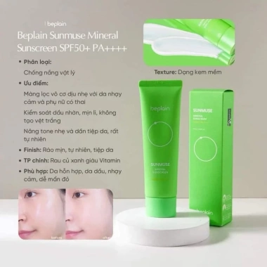 Kem chống nắng Beplain SPF50+ PA++++ nâng tông kiềm dầu, bảo vệ UV, giá 381.000đ