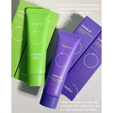Kem chống nắng Beplain SPF50+ PA++++ nâng tông kiềm dầu, bảo vệ UV, giá 381.000đ