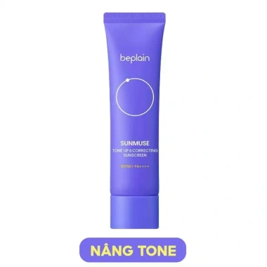 Kem chống nắng BEPLAIN Sunmuse SPF 50+ PA++++ 50ml - Nâng tone, hiệu chỉnh da, màu tím, giảm giá 309.000₫ 4 Kem chống nắng BEPLAIN Sunmuse SPF 50+ PA++++ 50ml - Nâng tone, hiệu chỉnh da, màu tím, giảm giá 309.000₫ 4