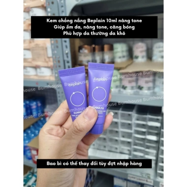 Kem chống nắng BEPLAIN Sunmuse SPF 50+ PA++++ 50ml - Nâng tone, hiệu chỉnh da, màu tím, giảm giá 309.000₫