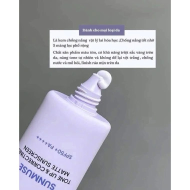 Kem chống nắng beplain tím nhạt kiềm dầu, nâng tone cho da dầu - Giá chỉ 339.000 VNĐ 4 Kem chống nắng beplain tím nhạt kiềm dầu, nâng tone cho da dầu - Giá chỉ 339.000 VNĐ 4